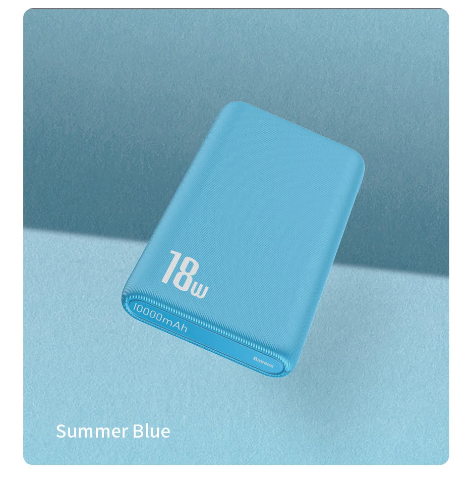 Baseus Quick Charge 3,0 10000mAh power Bank QC3.0 PD type C 10000 power bank портативное Внешнее зарядное устройство для Xiaomi iPhone