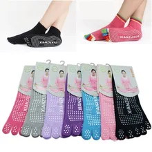 1 пара, женские носки для йоги, быстросохнущие, противоскользящие, силиконовые, для спортзала, носки для пилатеса и балета, для фитнеса, спорта, дышащие хлопковые носки, эластичные