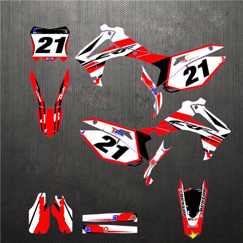Free Customized Motorcycle Graphics & Background Stickers Kit Decal For Honda CRF250R CRF250 2014-2016  CRF450R CRF450 2013-2016