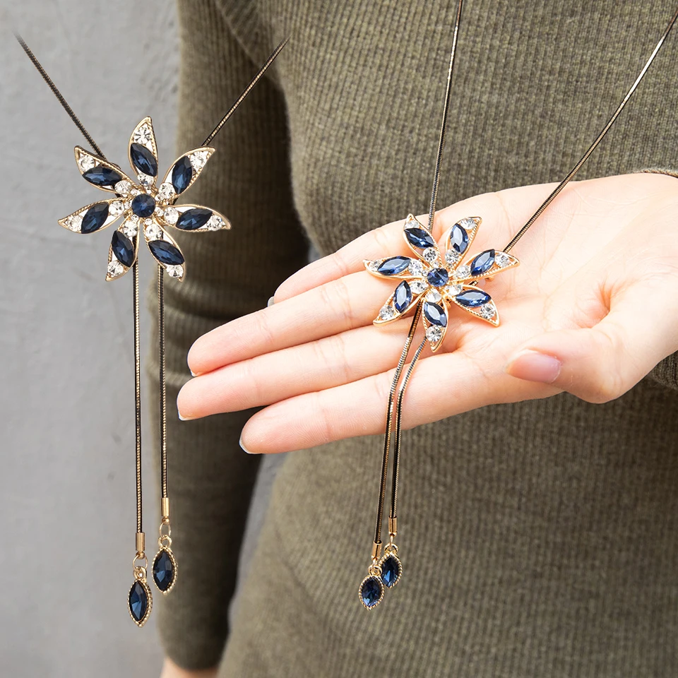 

Adjustable Long Sweater Chain Choker Statement Pendant Necklace for Women Fashion 2019 Trendy Winter Jewelry Accessories on Neck