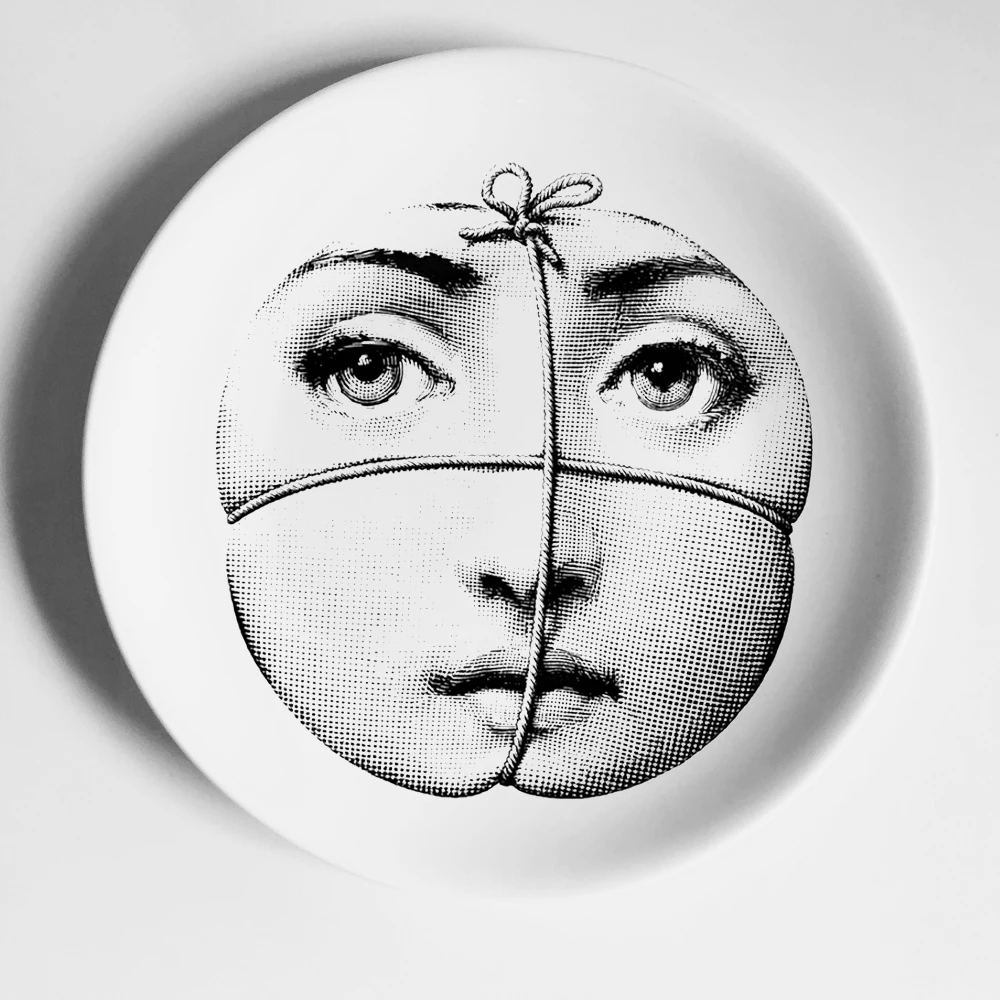 Европейский MILAN Стиль великолепные Редкие Fornasetti таблички уход за кожей лица rosenthal Piero Fornasetti стене висит декоративные искусственные 8/7/6 дюймов блюдо - Цвет: 30