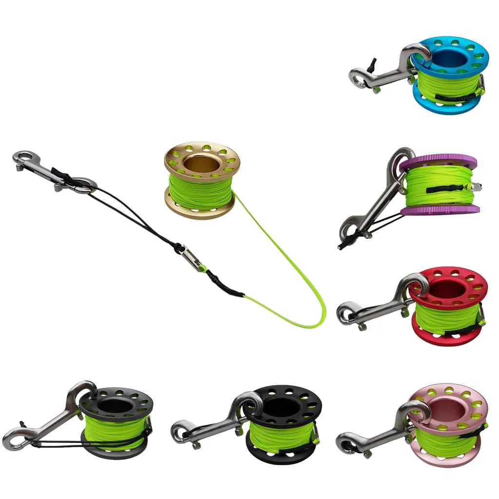 

2Pcs Finger Reels Scuba Diving Spool With Stainless Steel Double-ended Bolts