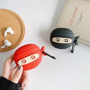 

For Huawei Freebuds 3 Cute Cartoon Masked Ninja Earphone Case For Free Buds 3 Pro Soft Silicone Bluetooth Wireless Headset Cover