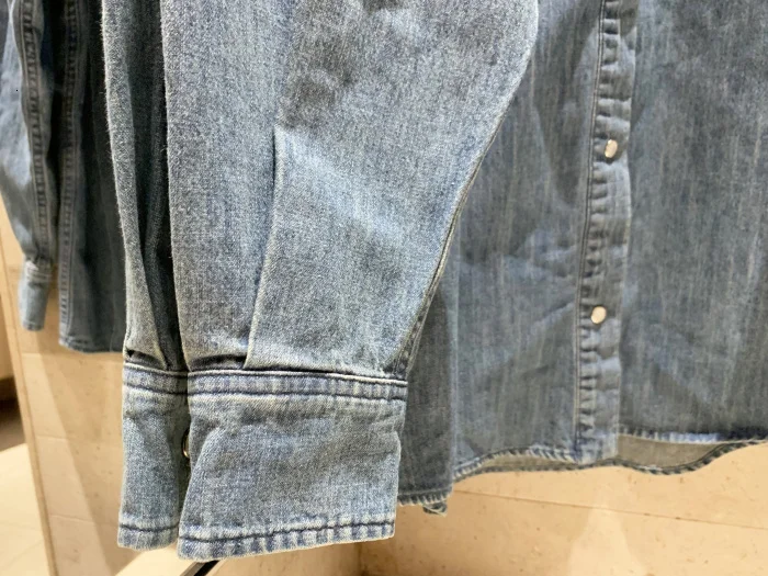 Овечья джинсовая рубашка с вышивкой Мужская и женская с длинным рукавом Повседневная Ретро джинсовая Свободная рубашка Топ Высокое качество рубашка