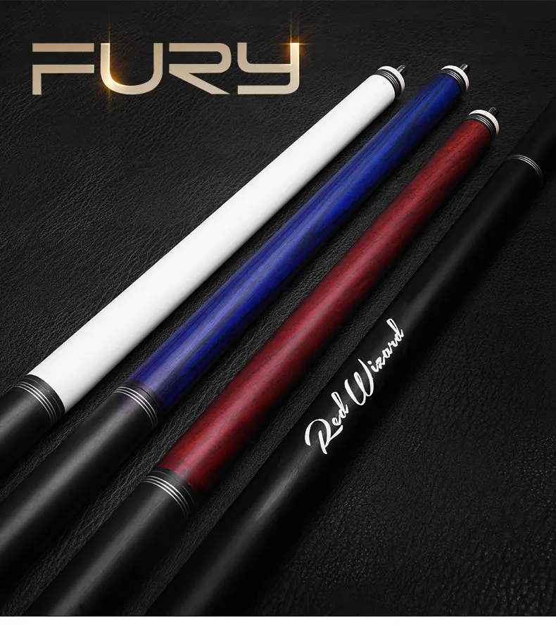 Fury Wizard Punch Pool Cue Break Jump Cue Billiard Stick Maple Shaft Professional Taco De Billar Uni-Lock Joint 4 Colour Butt