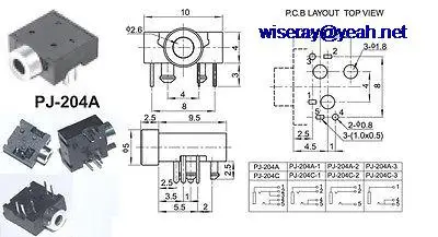 

DHL/EMS 500PCS PJ-204A 5PIN 2.5mm Stereo Jack Socket Mount Soldering FOR 2.5mm Headphones-A7