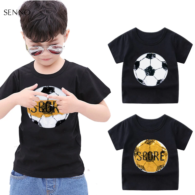 Camisetas de fútbol para niños y niñas, camisetas con lentejuelas  reversibles que cambian de color, top de lentejuelas para niños pequeños,  tops de lentejuelas|Camisetas| - AliExpress