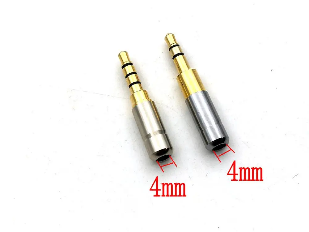 

Mini 3.5 mm Stereo/4 Pole Brass Plug Audio Jack Earphone Adapter for DIY Headset Earphone