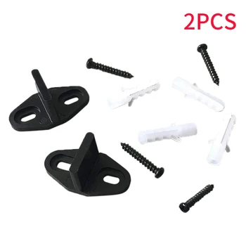 

2pcs Swinging Reduce Sliding Durable Barn Easy Install T Shape Home Hardware Clip Bottom Wood Door Floor Guides Protective