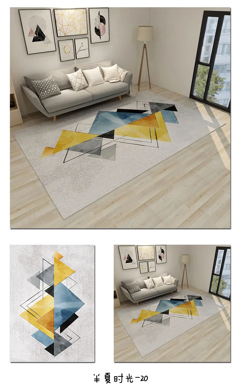 Современный минималистичный ковер нордические ковры журнальный столик для гостиной спальни комнаты полный прикроватный коврик Домашний коврик для спальни