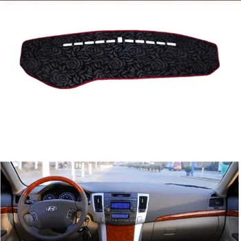 

Rose Pattern Non-slip Dashmat Dash Mat Dashboard Cover Pad Cover Carpet Car Sticker for HYUNDAI sonata NF NFC 2009 Car Styling