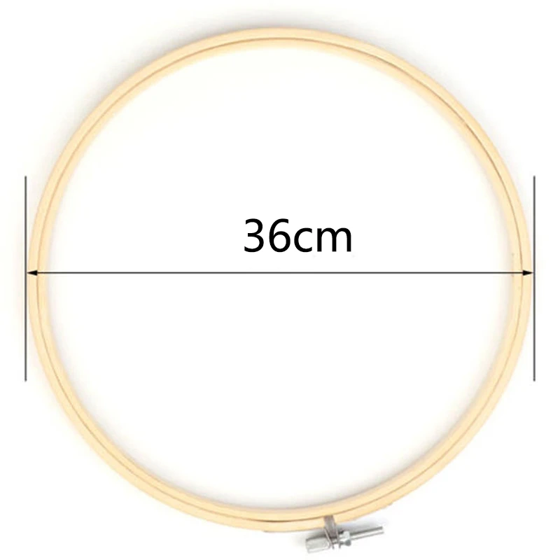 36cm Вышивка крестом бамбуковый стрейч 1 шт. DIY Аксессуары 13 см~ 40 см швейная вышивка круг деревянная рамка обруч ручная работа - Цвет: 36cm