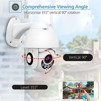 

1080P Outdoor PTZ IP Camera CCTV Security Speed Dome Camera Surveillance WIFI Cloud Storage Night Vision Motion Detection