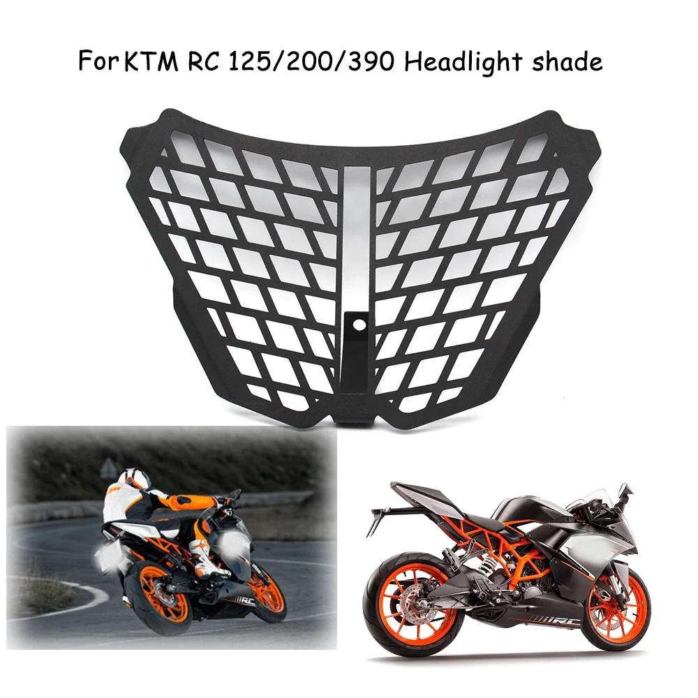 Headlight Grille Guard Cover Protector For KTM RC390 RC200 RC125 2014-2018 Headlight Grille Guard Cover Protector For KTM RC390 RC200 RC125 2014-2018