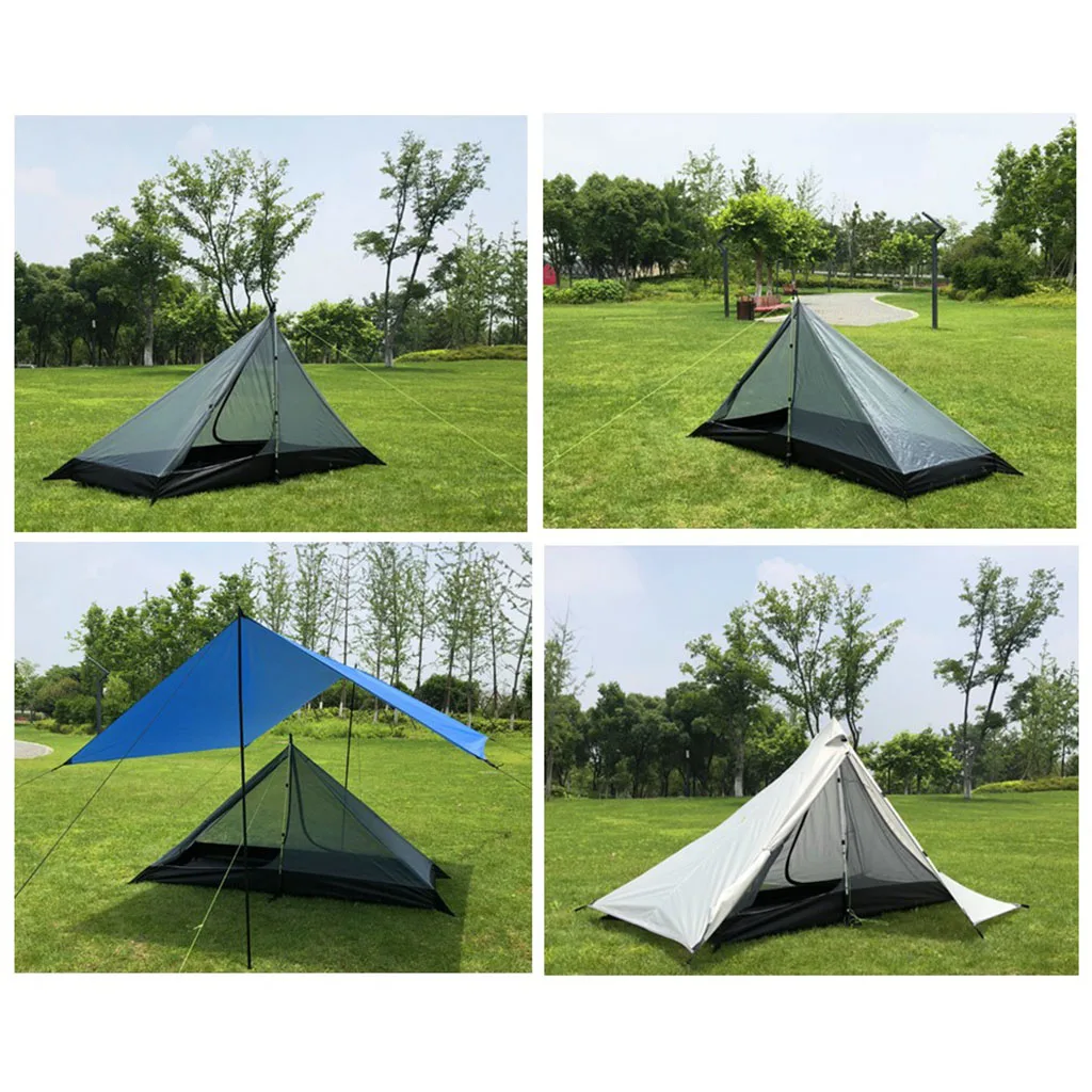 Tent Inner Mesh for Men Women 3 Seaons Single Person Pyramid Tent, Trekking Pole Tent, Easy Set-up