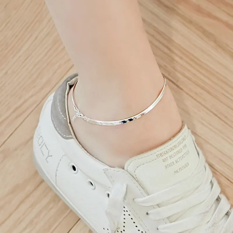 

Simple Retro Snake Bones Chain Anklet Japanese Korean Anklet MORI Series Women's Convention Ornament Best Friend Women's