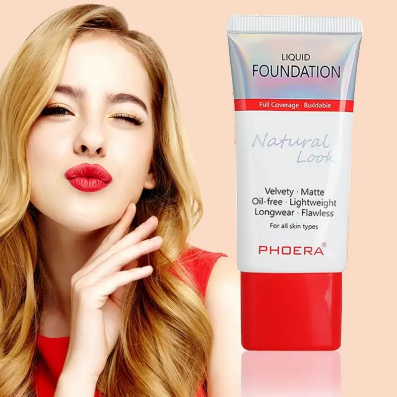 30ml Matte Liquid Foundation Makeup All Skin Color Concealer Sunscreen Oil Control Lasting