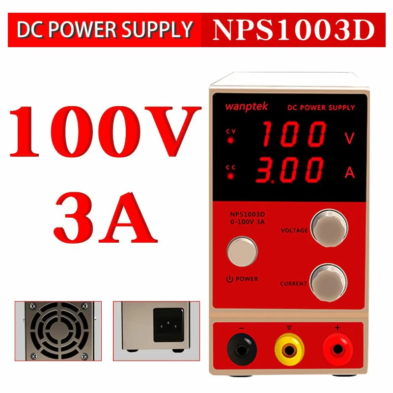 

120V 3A Digital DC Lab Power Supply Adjustable Lithium Battery Charging Switch Laboratory Power Supply Regulator For PC Repair