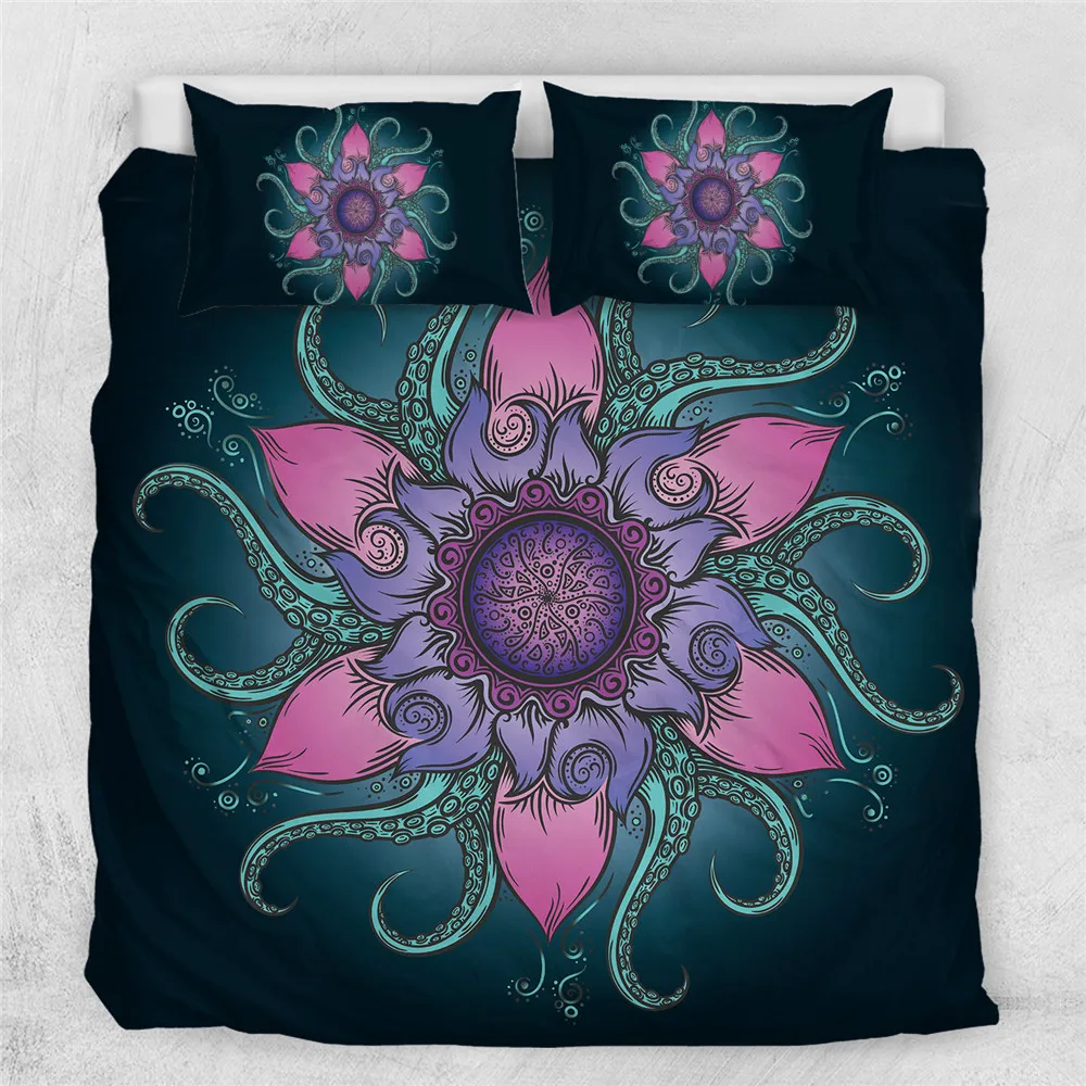 3D HD Digital Printing Custom Duvet Cover Comforter Quilt Blanket case Queen King Bedding Bedclothes Golden mandala