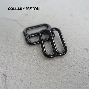 

50pcs/lot High quality black plated metal buckle adjuster slider for dIY dog collar 20mm sewing Webbing handbag backpack BZK20H