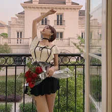 Saida De Praia женские женские купальники Рашгард для спорта купальный костюм для бассейна Новая Стройная Сексуальная юбка раздельный купальник