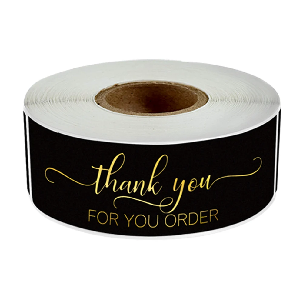 Pack Sealing Labels Stickers Roll Thank You For Your Order Stationery Stickers For Pack Sealing decorative stickers stationery stickers paper stickers adhesive stickers decorative labels stickers packaging stickers thank you stickers