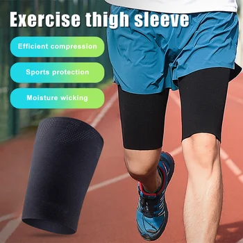 

High Quality 1pcs Men Women Compression Thigh Sleeve Adjustable Leg Brace Support Wraps for Sports Running Basketball MD