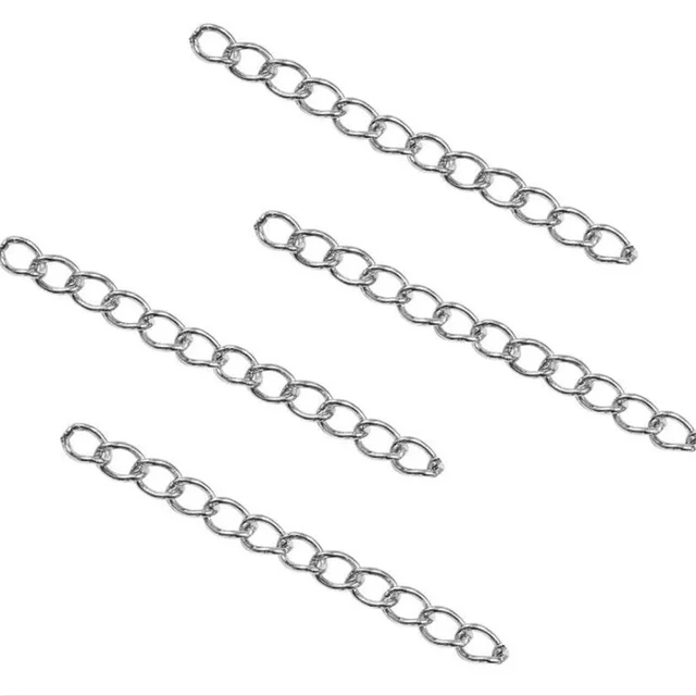 Extension torsadée en acier inoxydable JOperfecJOExtension T64.pour bricolage, collier et bracelet, accessoires de bijoux, 50mm, 70mm, 50 pièces 1