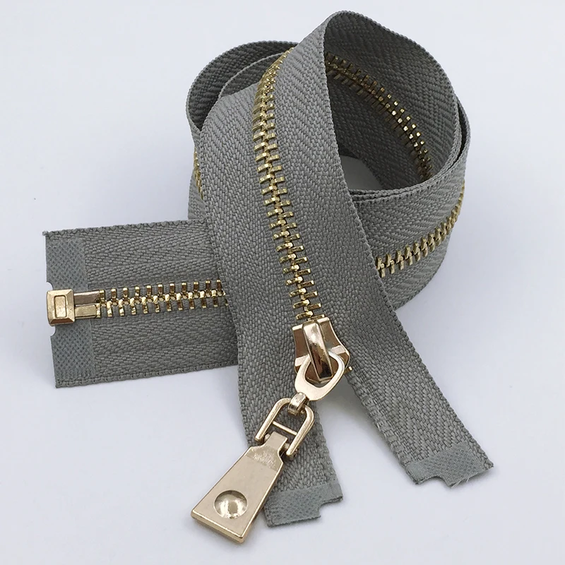5# Open-End Металлические молнии DIY экологически чистая молния для шитья пуховая сумка куртка молния декоративная ткань аксессуары - Цвет: 70cmgrey