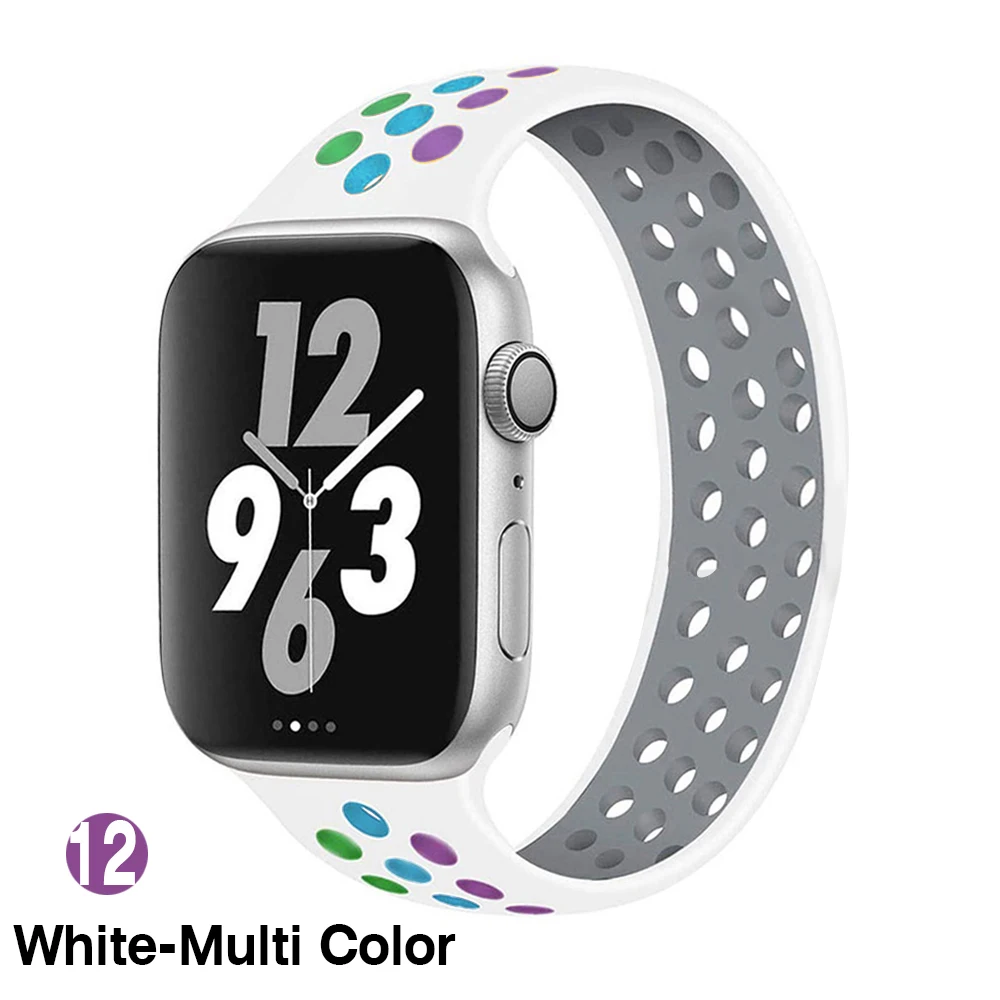Silicone Solo Loop Strap for Apple Watch Band - Ultra Comfortable Replacement Bracelet