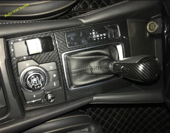 

Center Control Gear Shifter Box + Multimedia Box Panel Decoration Cover Trim 2 Piece Fit For Mazda 6 2016 2017 Carbon Fiber Look