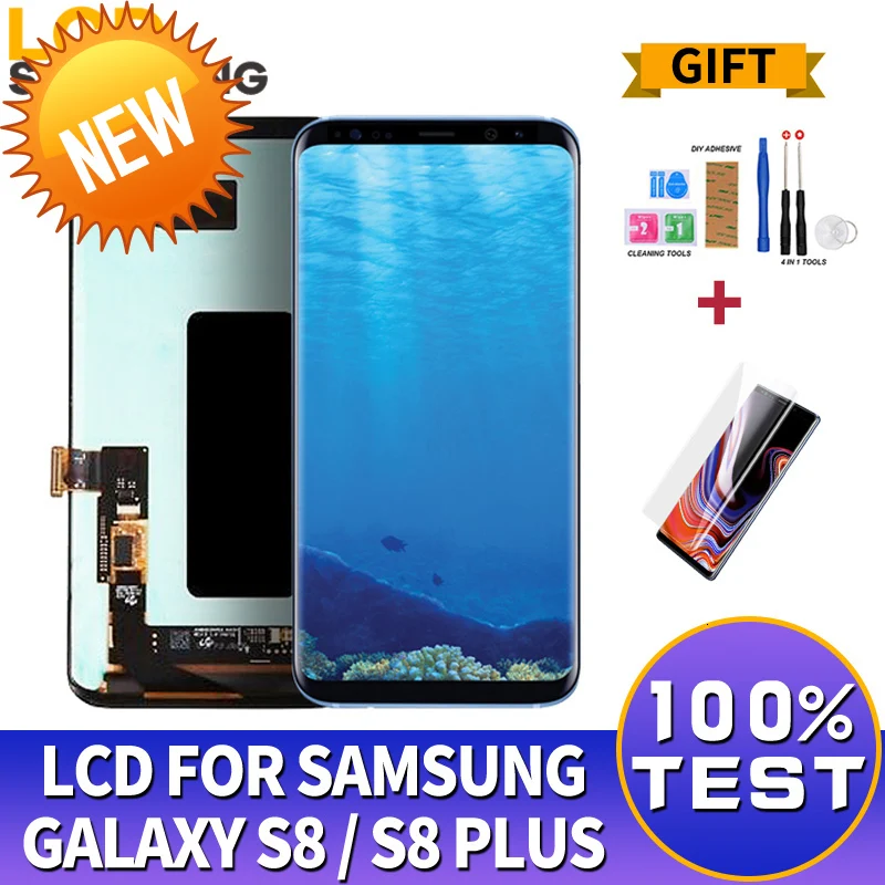 AMOLED S8 для SAMSUNG Galaxy ЖК-дисплей G950 G950F кодирующий преобразователь сенсорного экрана