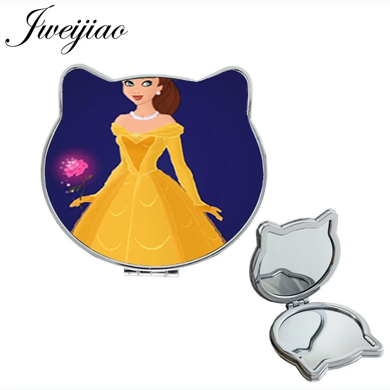CT13 10 JWEIJIAO rose beauty для девочек в форме кошачьих ушей портативное зеркало винтажное ПУ мультяшное сказочное мини-портмоне зеркало для femme CT12 - Цвет: CT13 10