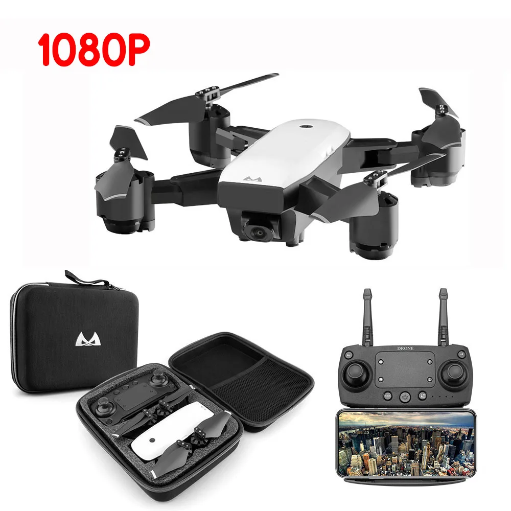 Wifi FPV камера Дрон с 110 градусов широкоугольный 1080P камера 2,4G Высота удерживания RC Квадрокоптер пульт дистанционного управления модель вертолета - Цвет: JC-RC-4-bag-1080P