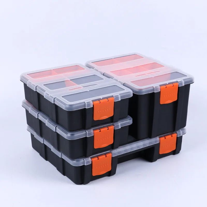 

Multi-Tool Lattice Parts Storage Screw Box Hardware Tool Box with Lid Bin Trash Seperated Tool Box