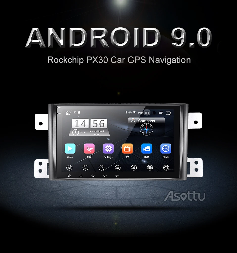 Asottu ips Android 9,0 PX30 dvd для Suzuki Grand Vitara 2005-2012 мультимедийная Главная панель gps радио gps плеер стерео gps навигация