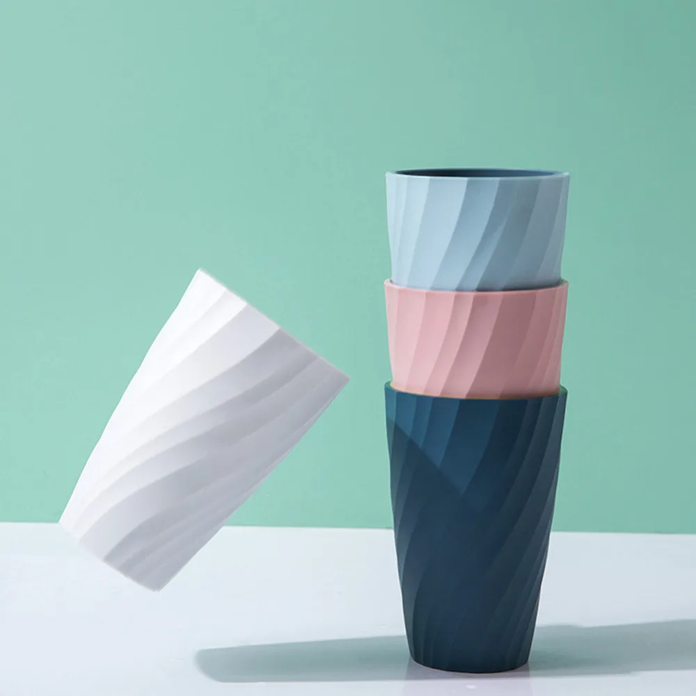 Mouth Cup Threaded Double-layer Mug PP TPR Simple Wash Cup Creative Toothbrush Home Cup 12.2x8x5.2cm