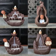 Благовония горелка Керамическая Печь для ароматерапии Ароматические Монки Статуэтка пирамидки благовоний Backflow домашний офисный Декор благовония диффузоры ТМ