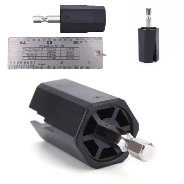 2020 New Multifunctional Guitar String Winder Bridge Pin Puller Remover Electric Drill Automatic Hexagonal Bit Luthier Tool