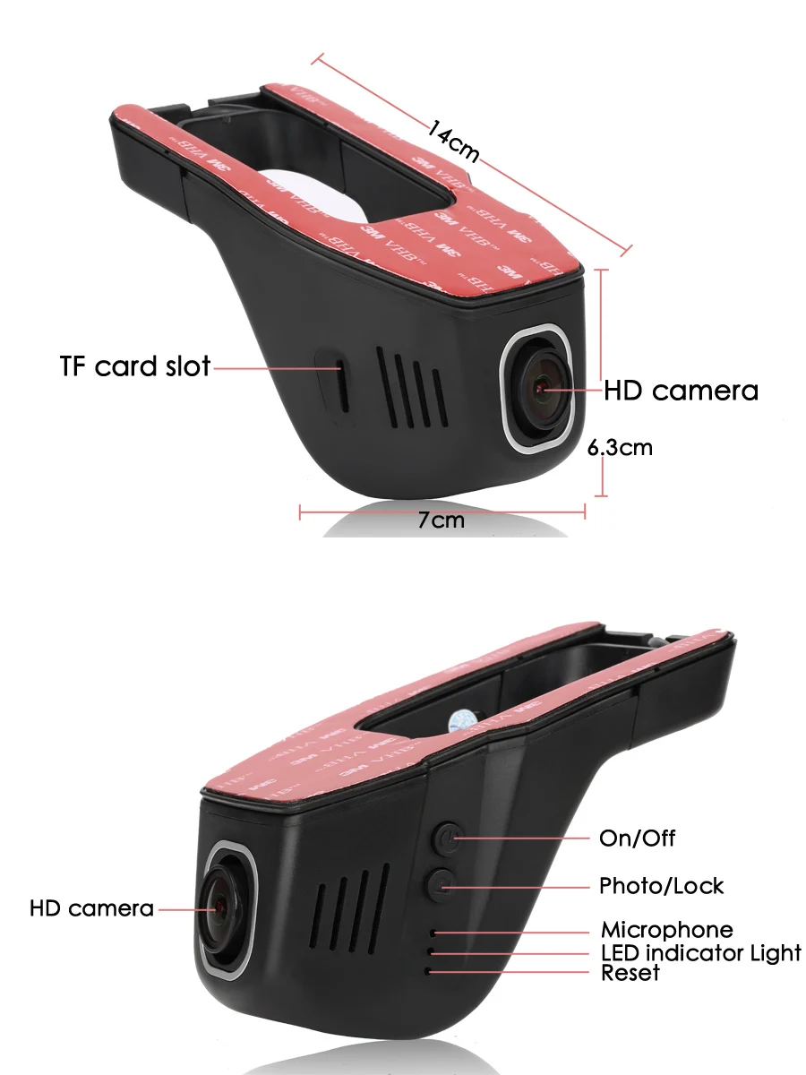 FCCWO F1 видеорегистратор Novatek 96672 sony IMX323 WiFi 1080P Автомобильный регистратор DVR видеорегистратор авто камера видеорегистратор