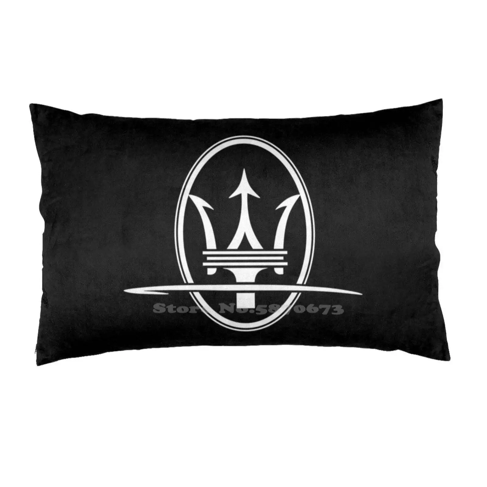 Maserati Trident Logo White Bed Fodera Per Cuscino Del Divano Federa Stampata Alfa Romeo Auto Auto Fiat Italia Logo Luxury Car Racing