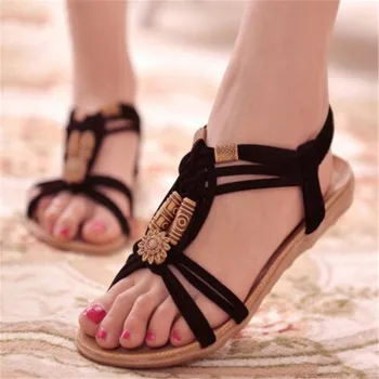 

2020 Bohemia Gladiator Beach Flat Casual Sandals Fashion Summer Women Shoes Leisure Female Ladies Sandals