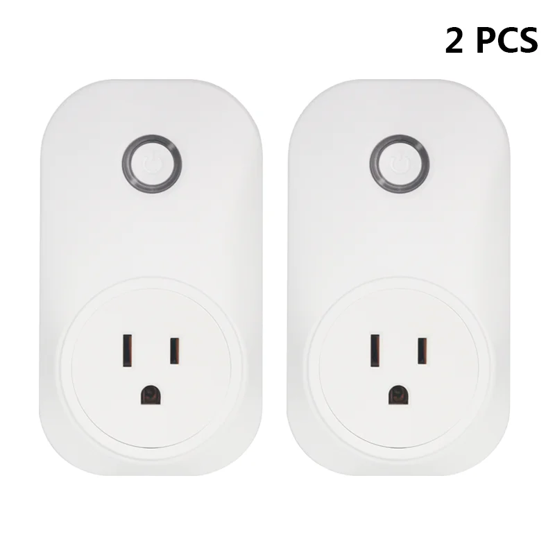 2 PCS Wifi умная розетка питания Portabl 15A стандарт США вилка Интеллектуальный таймер розетка электрическая Tuya умный беспроводной пульт дистанционного управления - Тип: 2 PCS