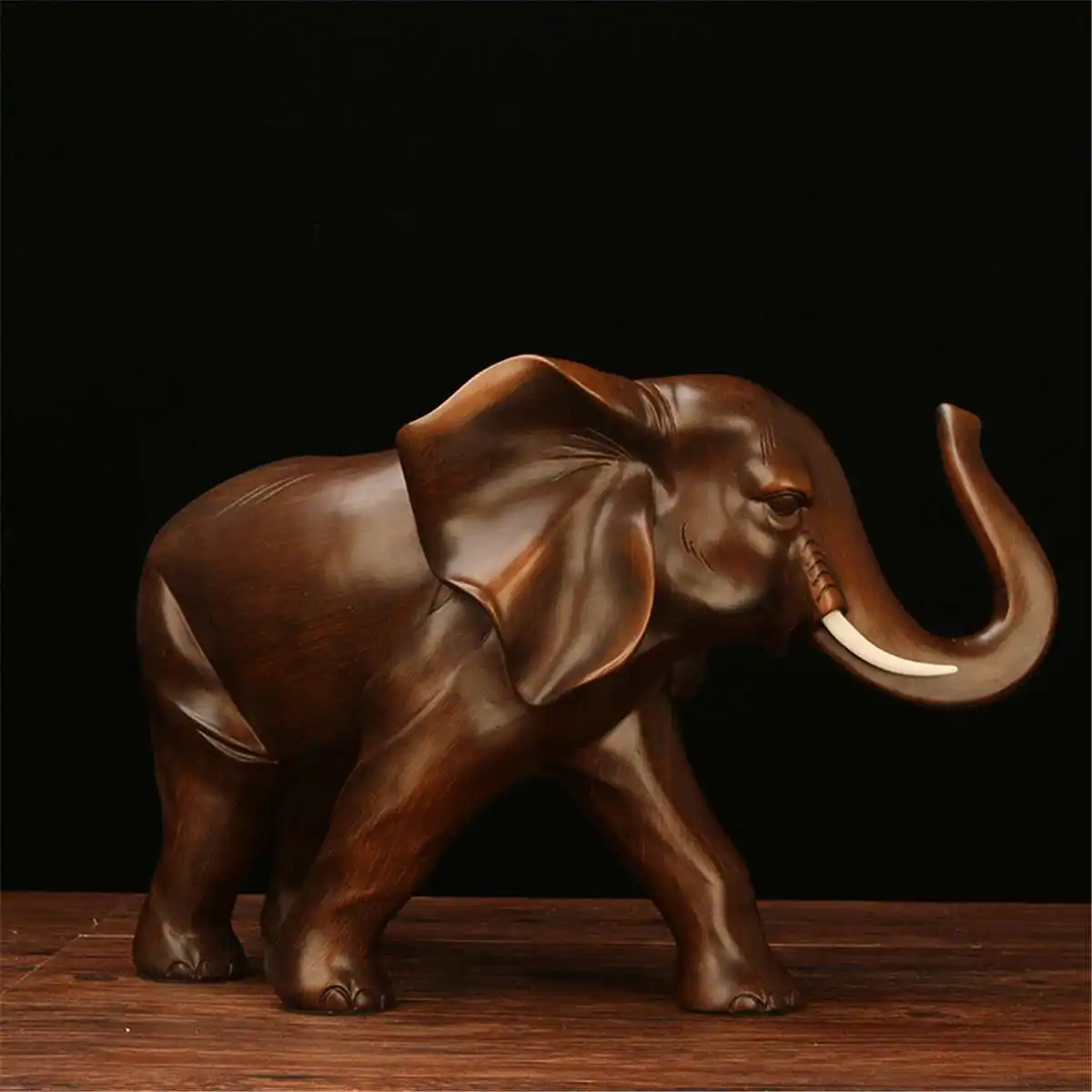 

21*12*15cm Miniature Garden Decoration Resin Elephant Figurine Animal Statue Crafts Office Living Room Elephant Decor Ornaments