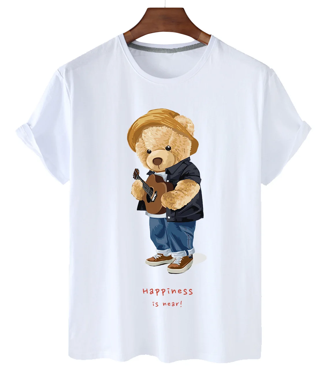 

Хлопковая футболка с коротким рукавом и круглым вырезом, свободного покроя