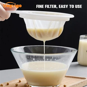 

Reusable Nylon Super Fine Colander Sieve 100 20 400 mesh Strainer Colander with Handle for Honey Juice Tea Soymilk Coffee Filter