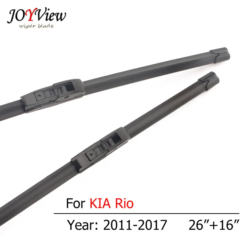 S410 Car Front Wipers for KIA Rio Model Year From 2000 to Hook Type Windshield Wiper Blades 2pcs a set - Цвет: 2011-2017