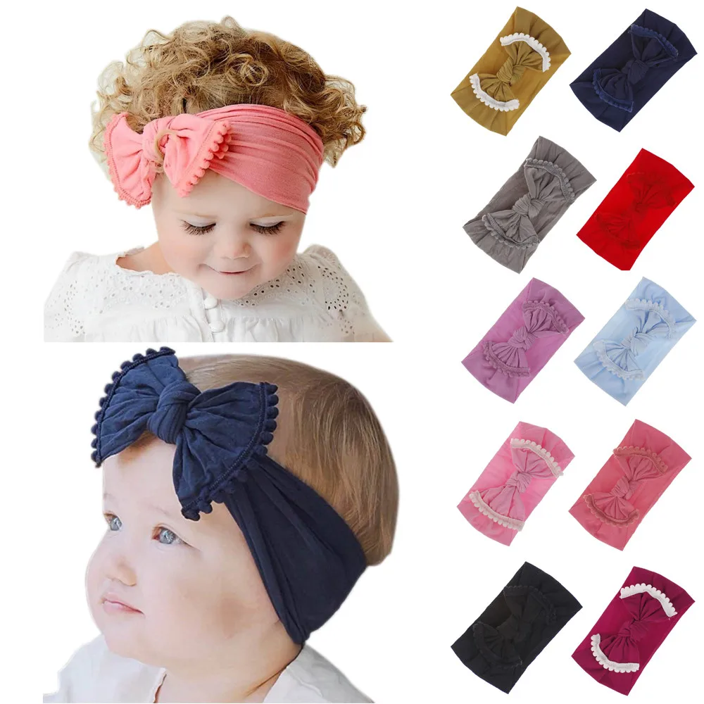 new baby headband Infant hair accessories Baby Toddler Infant Bowknot Headband Stretch Headwear Gift Toddlers headwrap