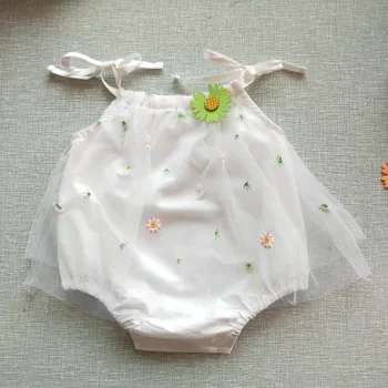 

Newborn Baby Girl Bodysuit Flower Print Infant Girl Sleeveless Sling Bodysuit Baby Girl Clothes Summer Costumes