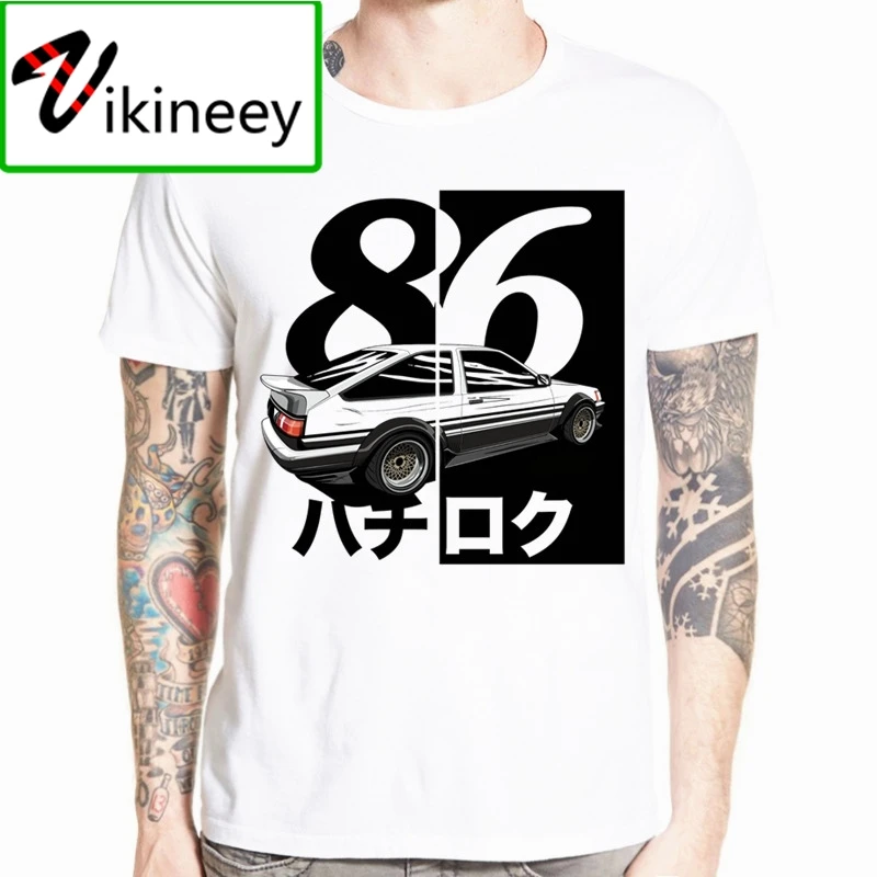 Футболка AE86 Initial D Homme мужская с круглым вырезом и короткими рукавами | Мужская